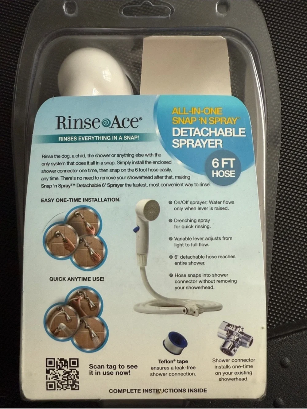 Detachable Snap 'N Spray Shower Sprayer